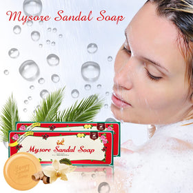 Mysore Sandalwood Soap long-lasting fragrance elevating post-wash feel.
