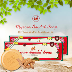 Mysore Sandalwood Soap ingredient focus on vegetable oils and moisturizers for gentle care.