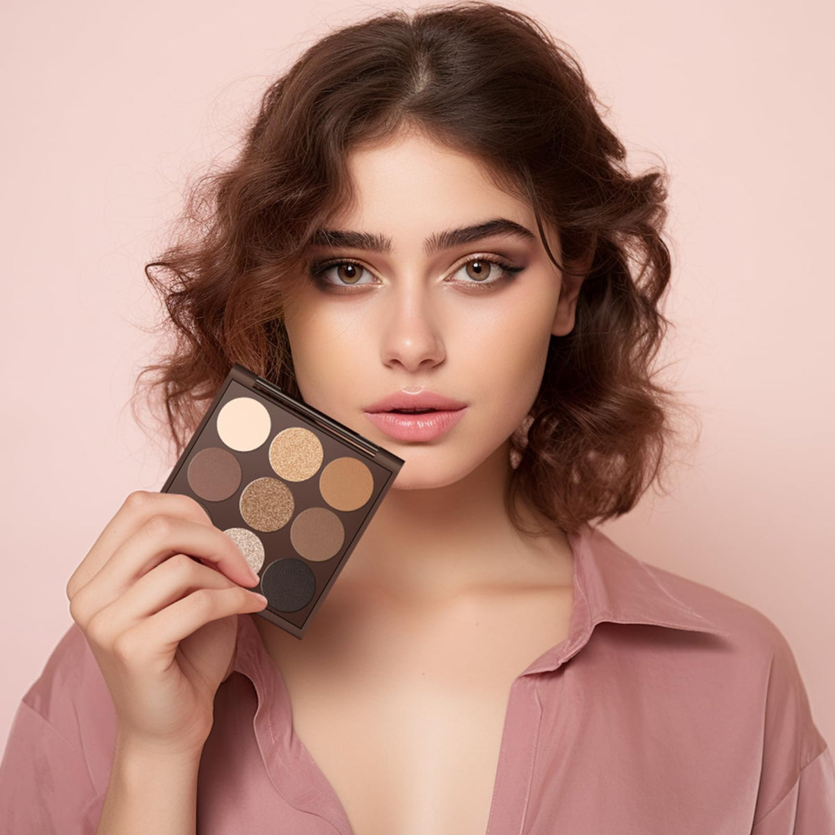 MYSTER ROSEY neutral eyeshadow palette 12-hour wear for all-day color