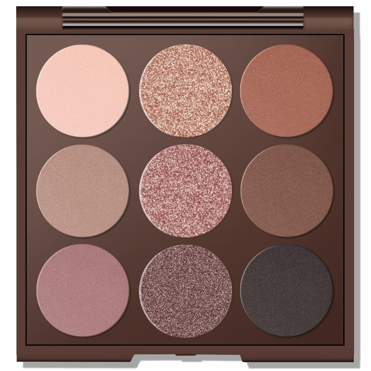 MYSTER ROSEY Neutral Eyeshadow Palette compact swatches for everyday looks