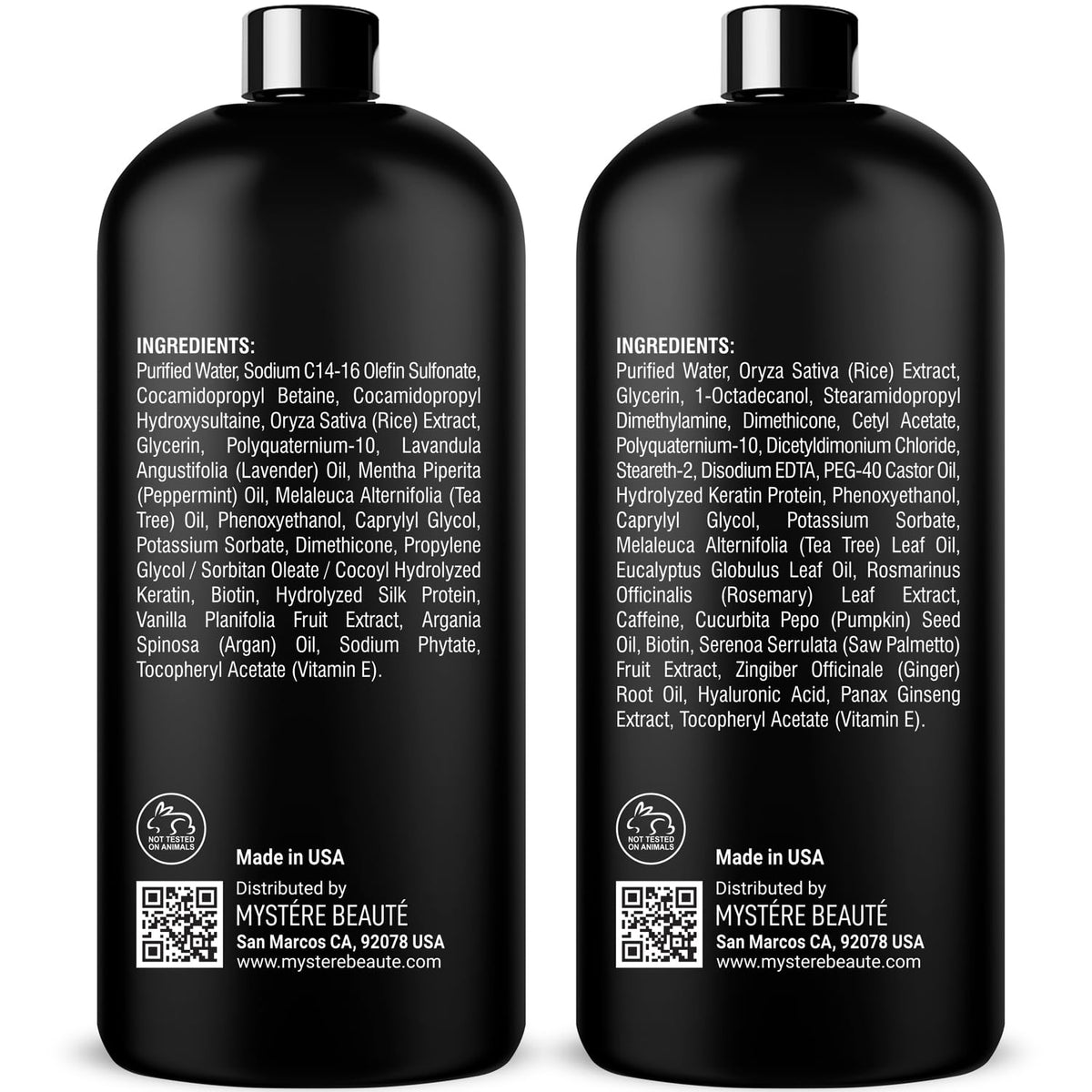 MYSTÉRE BEAUTÉ curl-friendly hair care set image demonstrates versatility for curls