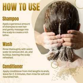 MYSTÉRE BEAUTÉ rice water shampoo lather demonstrates rich foam