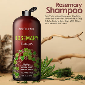 MYSTÉRE BEAUTÉ Rosemary Shampoo lather close-up highlights refreshing cleansing experience