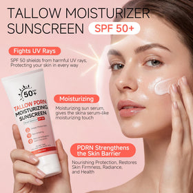 Mystic Orchard sunscreen texture close-up shows creamy, blendable coverage