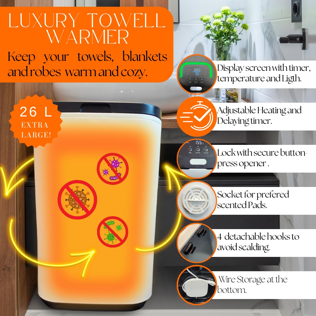 DiAroma warmer lid and timer ensuring precise heat