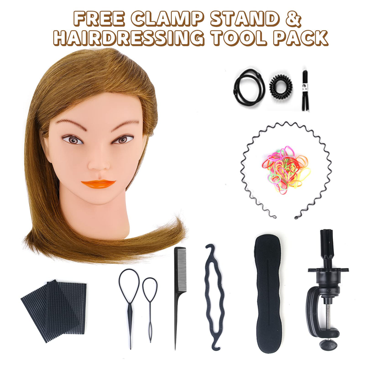 MYSWEETY mannequin head full-face view helps assess makeup practice.