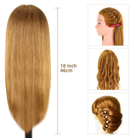 MYSWEETY mannequin head with stand and clips for secure, steady styling.