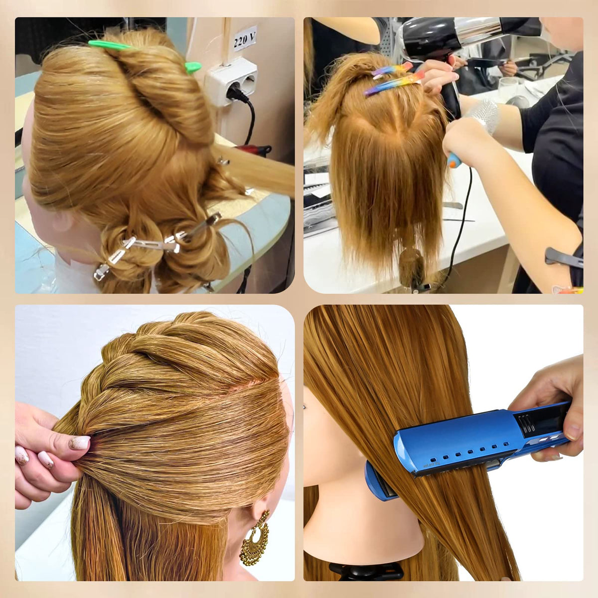 MYSWEETY mannequin head offers versatile training for various hairstyles.