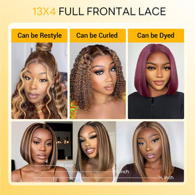 Mysyty 13x4 lace front cap fits 22-22.5 inches for comfortable wear.