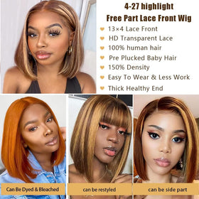 Mysyty occasions-ready bob wig suitable for graduation, parties, travel.
