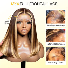 Mysyty pre-plucked lace front with baby hairs enables easy parting.