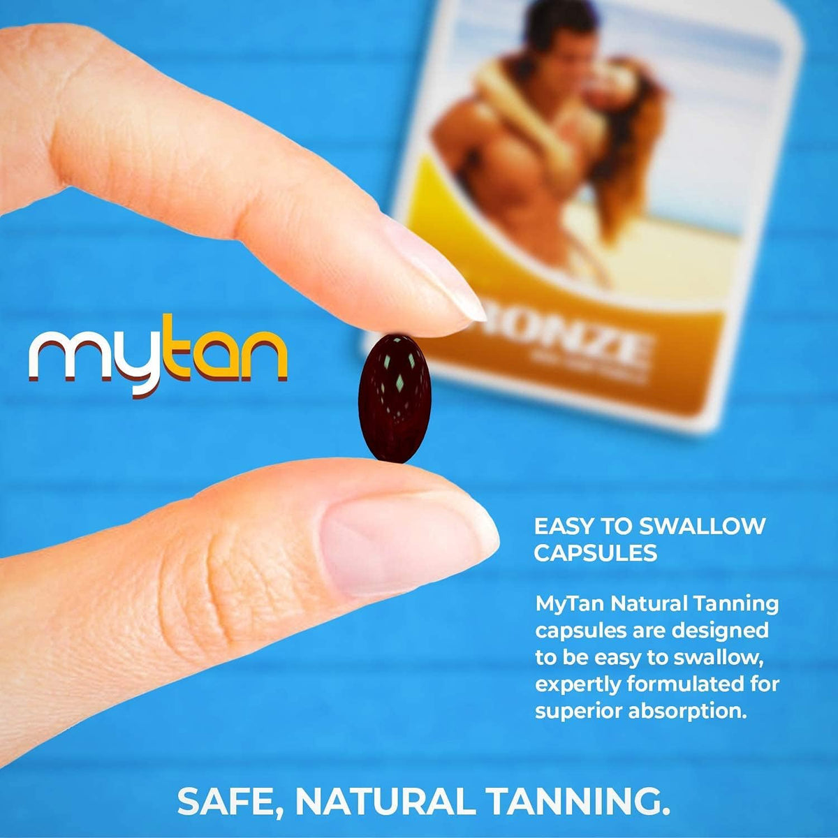 GMP-compliant stamp on MyTan packaging for quality assurance