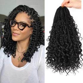Mytarku bohemian box braids 12 inch pre-looped for quick at-home install.