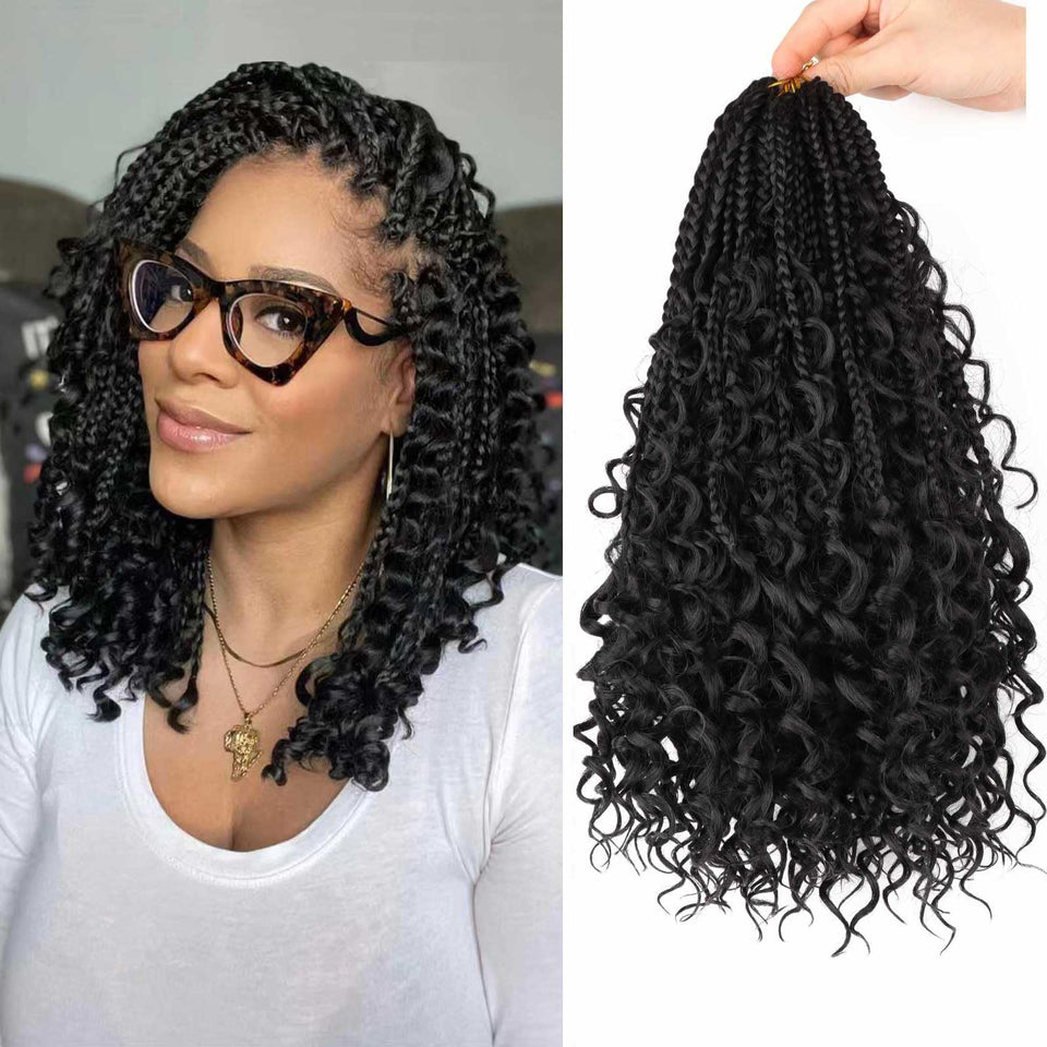 Mytarku bohemian box braids 12 inch pre-looped for quick at-home install.