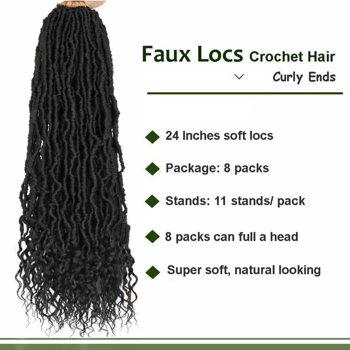 Mytarku Bohemian Locs Package with 88 stands supports fuller looks.