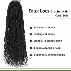 Mytarku Bohemian Locs Package with 88 stands supports fuller looks.