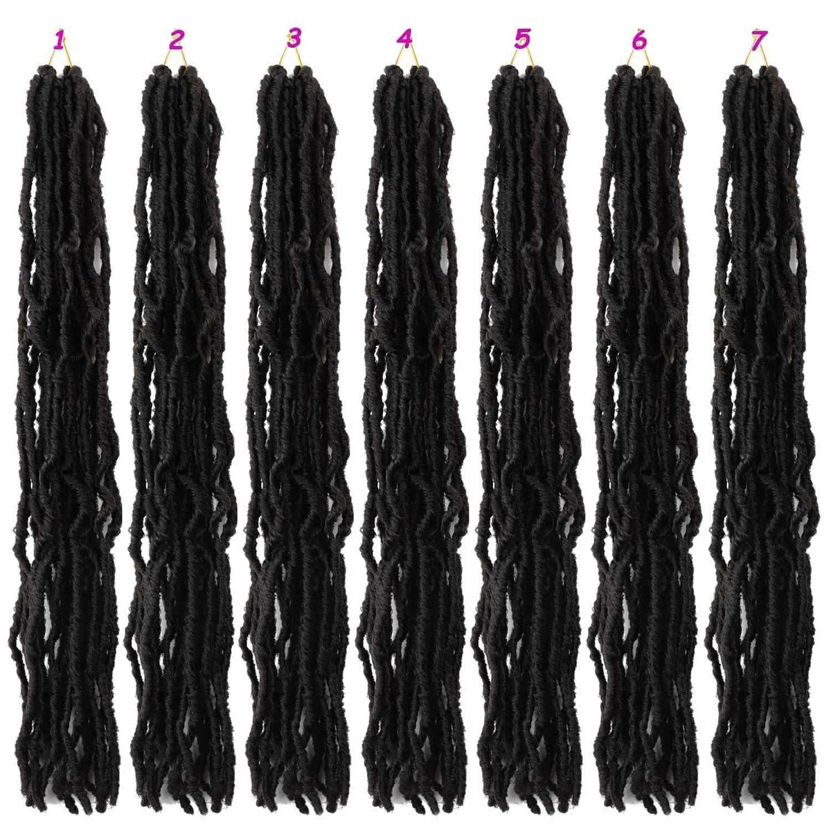 Mytarku pre-looped crochet soft locs for easy, beginner-friendly installation.