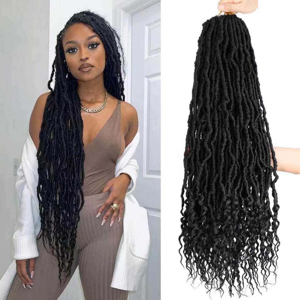 Mytarku Soft Locs 24inch Curly Ends deliver natural texture and easy styling.