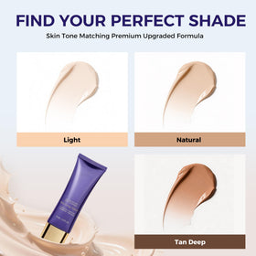 Leg application showing versatile body makeup use