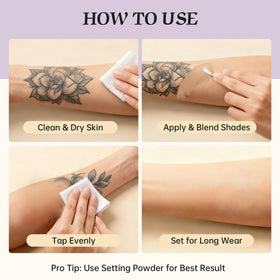 MyTend multi-purpose concealer reduces visible tattoos, scars, and bruises.
