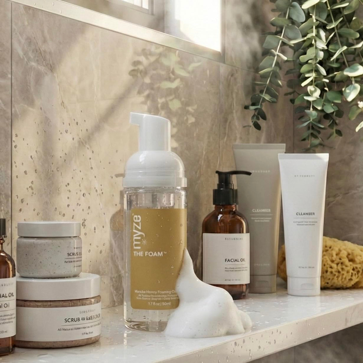 Myze Daily eye care rinse demonstrates easy no-fuss routine.