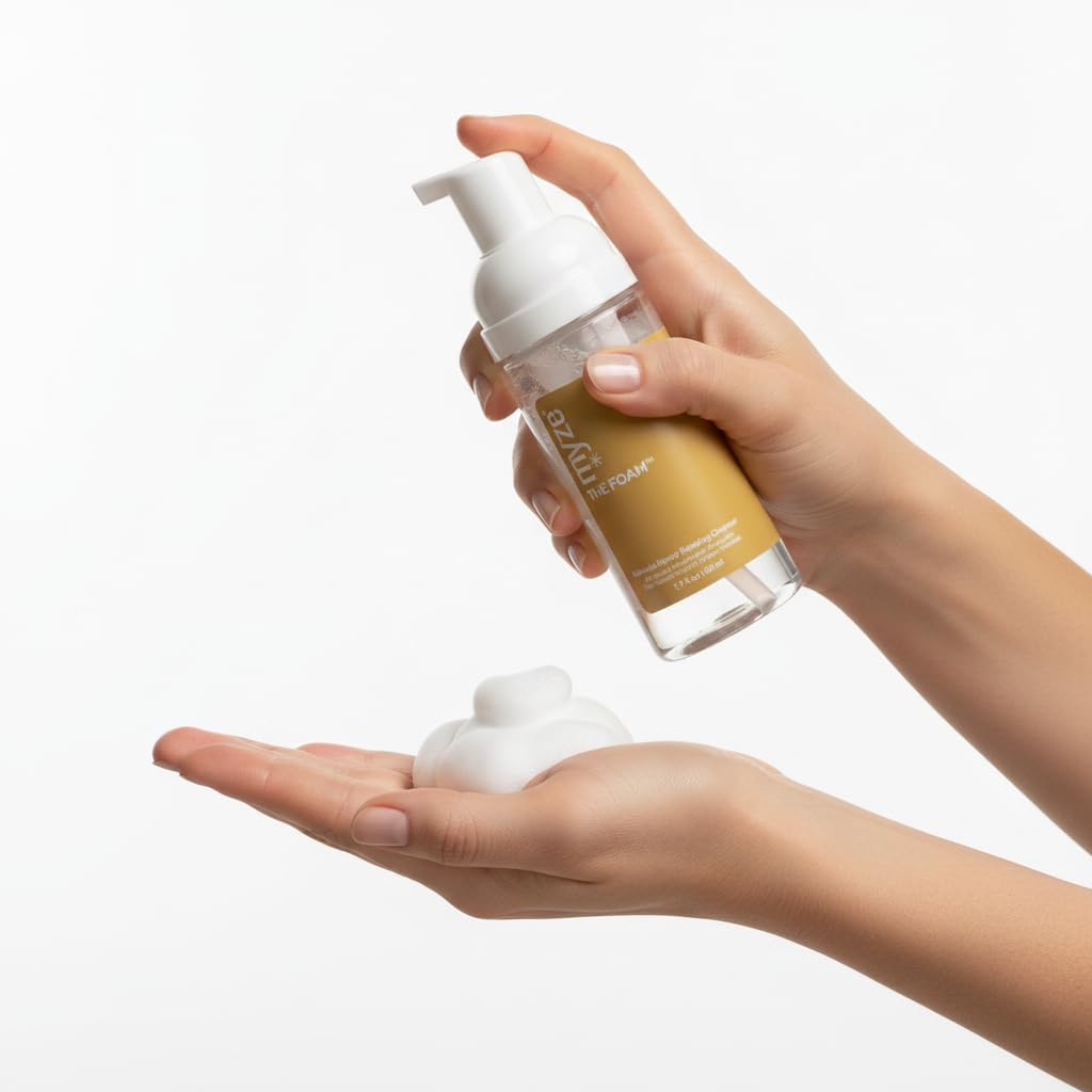 Myze Eyelash cleansing with soft foam protects eye comfort.