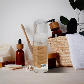 Myze The Foam application on lids delivers hydrating cleansing.