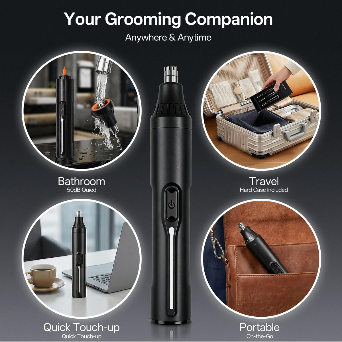 Mzcsnv 4-in-1 beard-trimmer enables precise edge work and grooming.