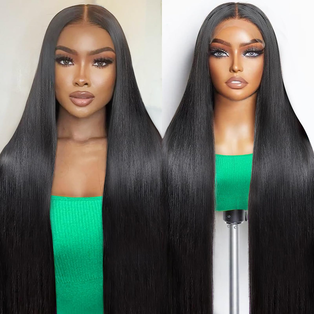 Mziio 32-inch lace-front wig with Brazilian virgin hair for seamless parting.