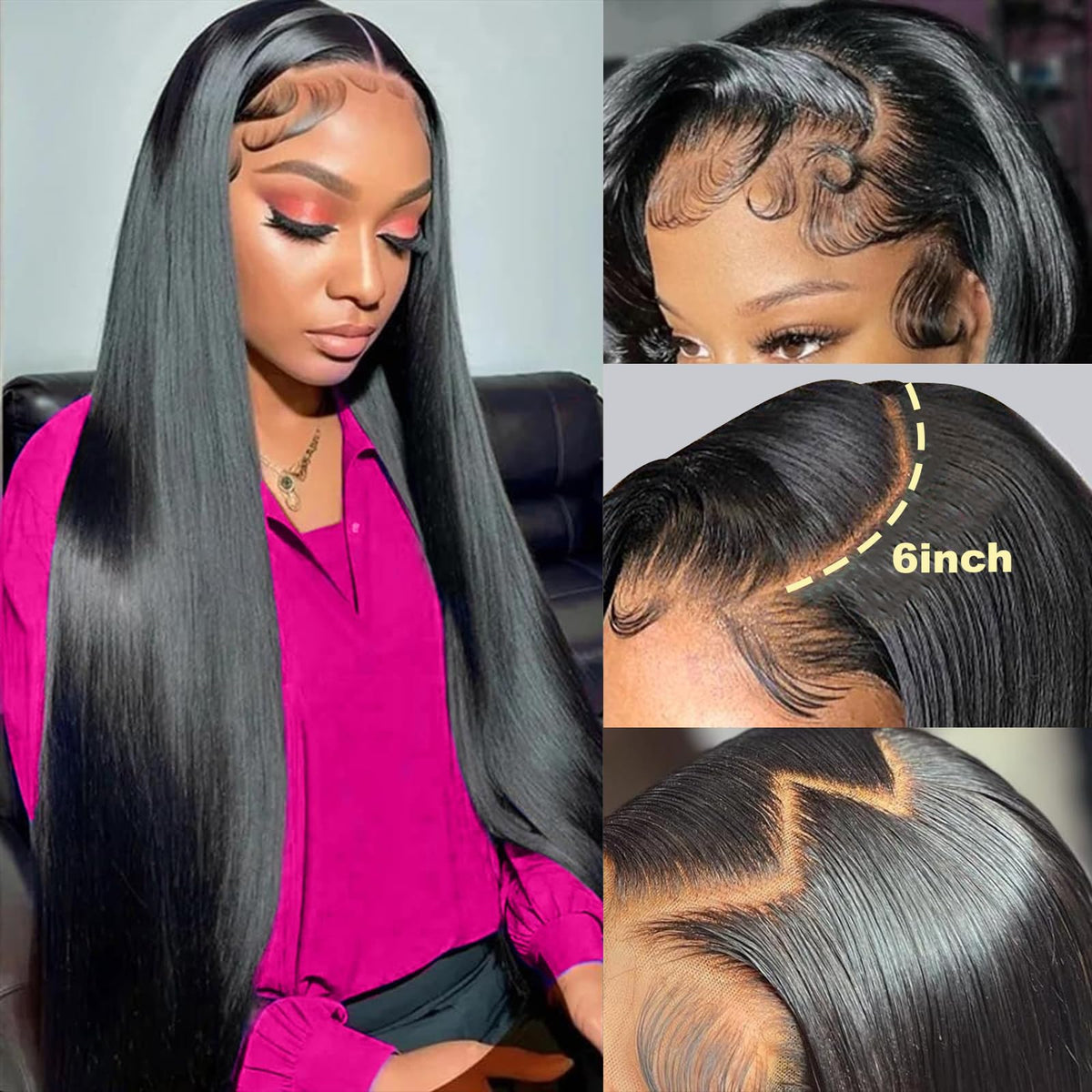 Mziio preplucked baby-hair hairline for natural look and easy styling.