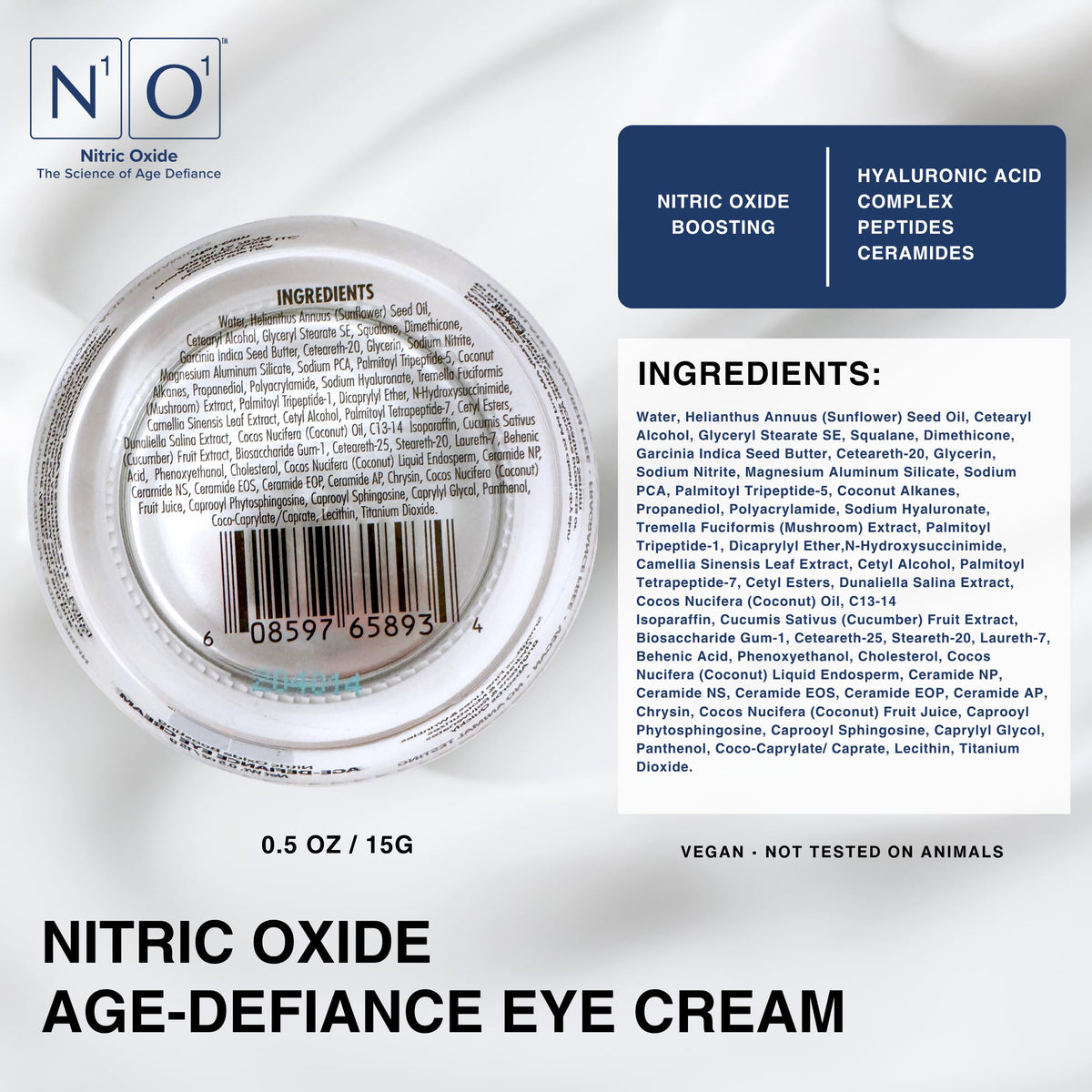 N1O1 Age-Defiance Eye Cream 0.5 oz size reference close-up