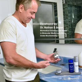 N1O1 moisturizer dime-sized application demonstrates easy daily use