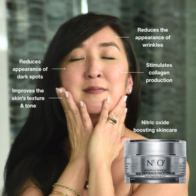 N1O1 moisturizer texture closeup reveals silky, fast-absorbing cream