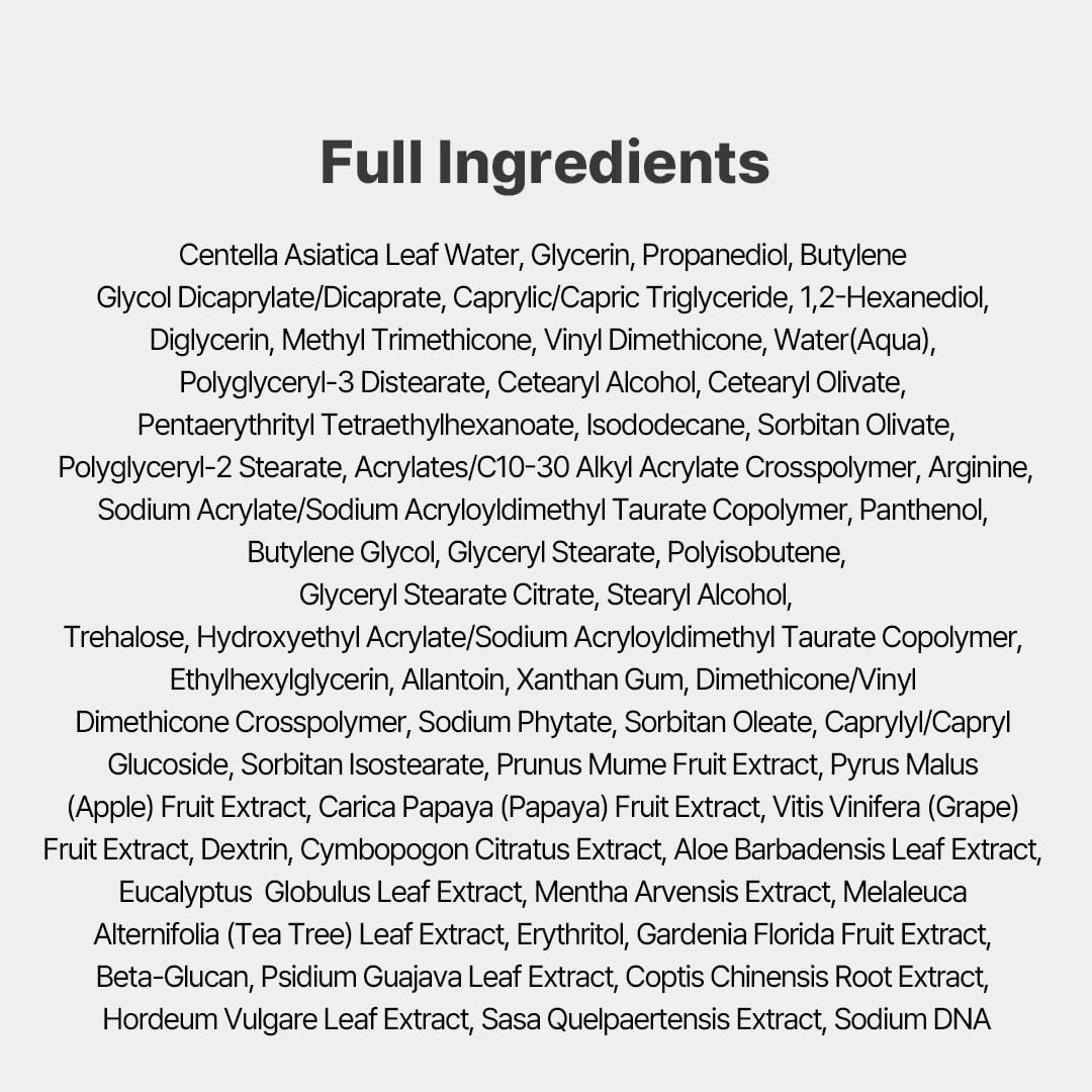 NACIFIC Cica PDRN creamy texture suitable for daily use on sensitive skin.
