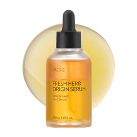 NACIFIC Fresh Herb Origin Serum bottle promotes balanced hydration for oily and combination skin.