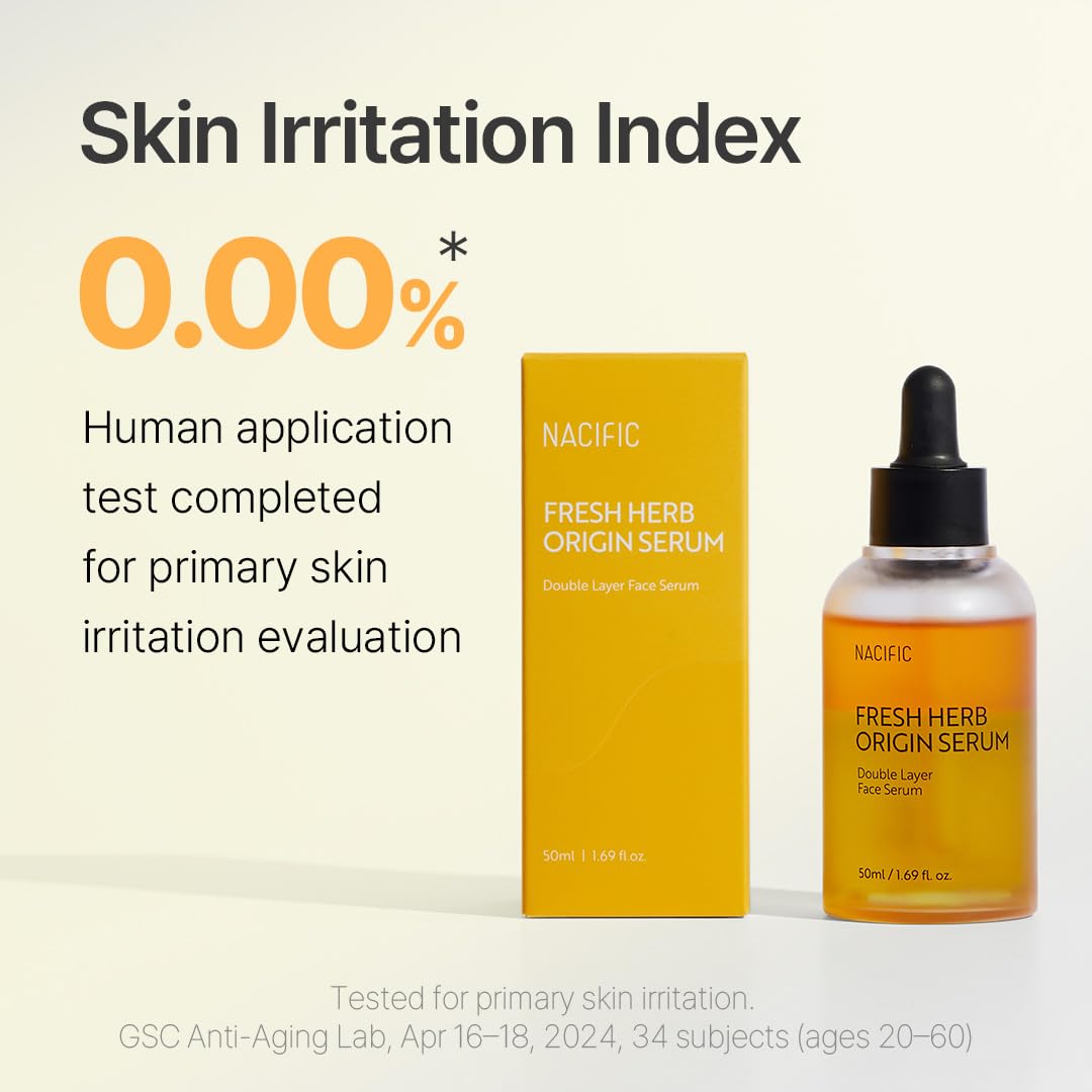Ingredient graphic of NACIFIC serum highlights vitamins B and C and botanicals.