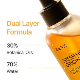 Texture swirl of NACIFIC serum highlights lightweight hydration and quick absorption.