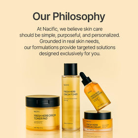 NACIFIC Fresh Herb Origin soft-lit scene conveying soothing, hydrating skin benefits.