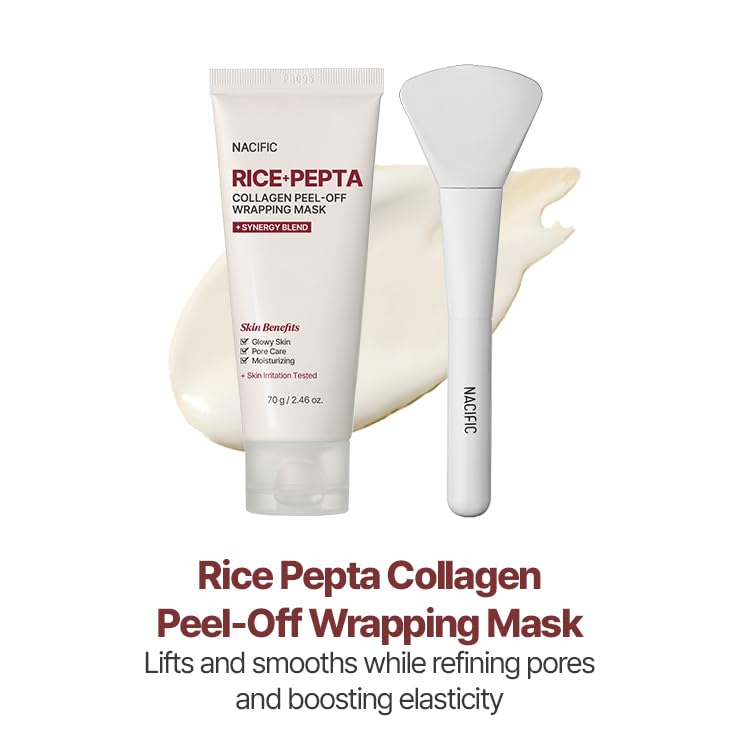 NACIFIC Rice Pepta Collagen Peel-Off promotes consistent hydration.