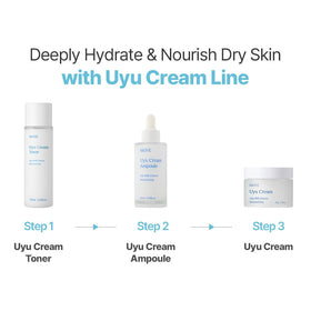 Nacific UYU Cream Toner 150ml mark indicates generous hydration capacity.