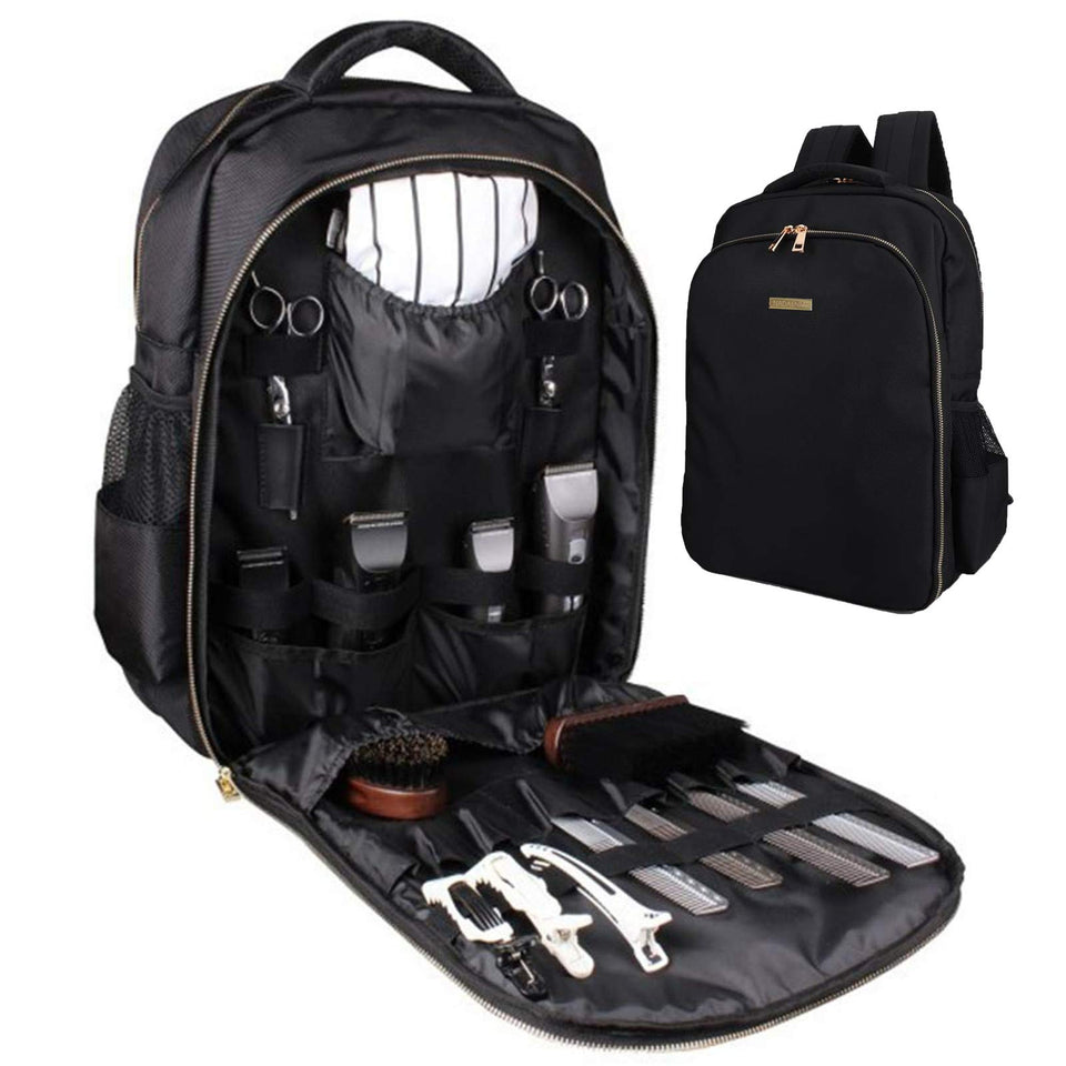 NADAENMF barber bag organizer front view with ample space for clippers and tools.