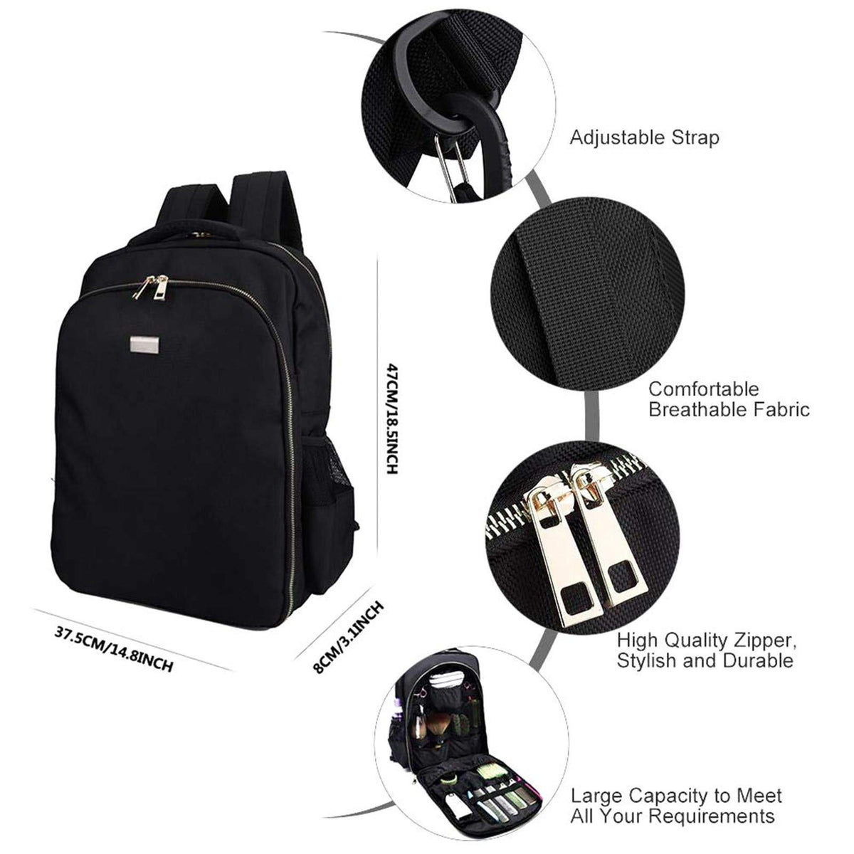 NADAENMF barber bag organizer waterproof canvas resists weather during client visits.