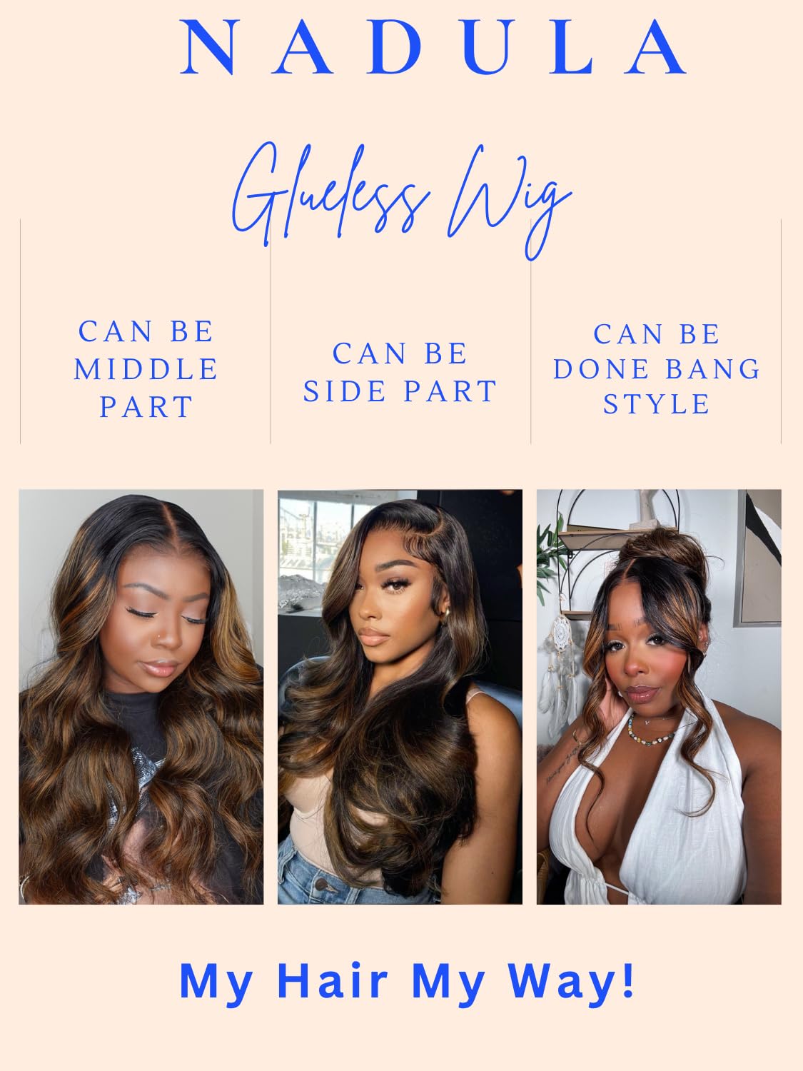 Nadula Brazilian virgin hair wig ready to style.