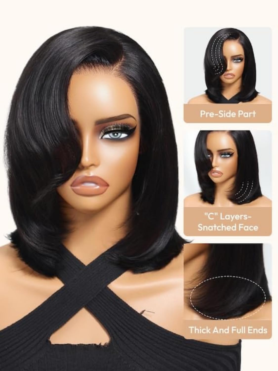 Nadula pre-bleached knots for a natural part and effortless wear.