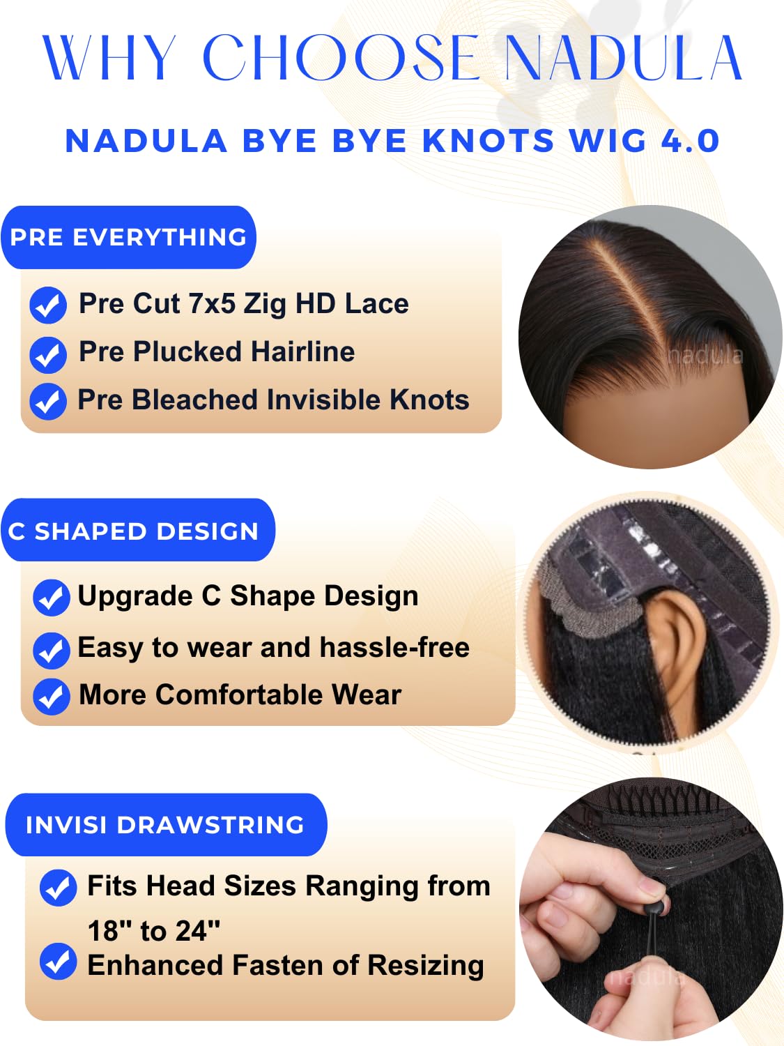 Nadula Pre-Everything glueless wig ready to wear straight from box