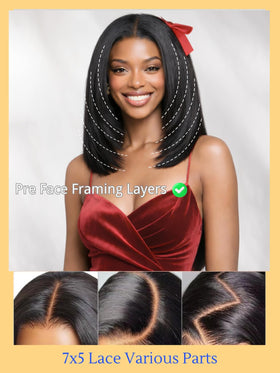 Nadula Yaki bob wig on glueless cap, secure fit for all-day wear.