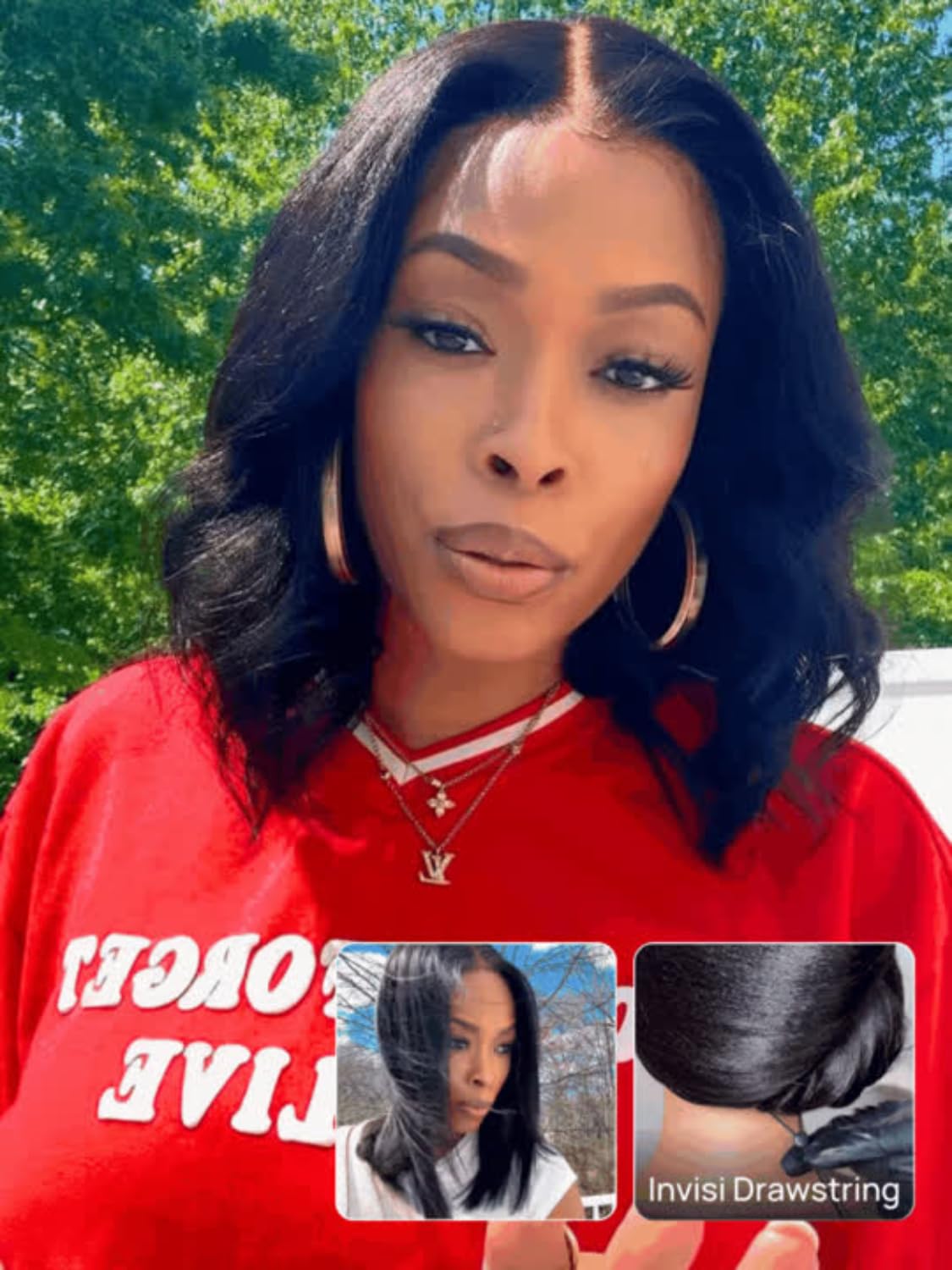 Nadula Yaki Straight Bob Wig 150% density adds natural fullness.
