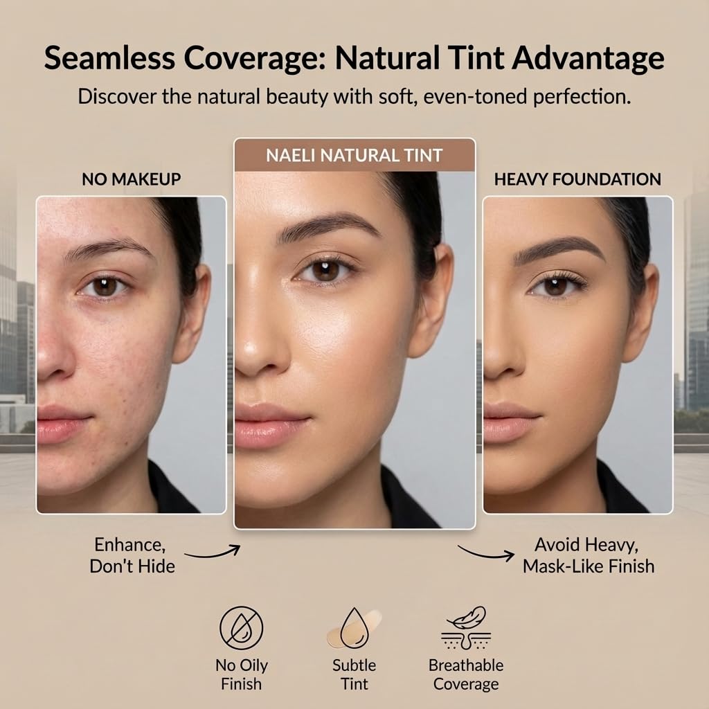 NAELI tinted moisturizer swirl illustrates seamless blend and natural looking shade