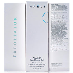 NAELI daily skincare routine step with exfoliating wash