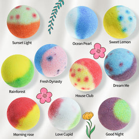 Nagaliving colorful-bombs-float demonstrates vibrant fizz for a soothing bath.